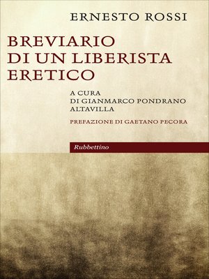 cover image of Breviario di un liberista eretico